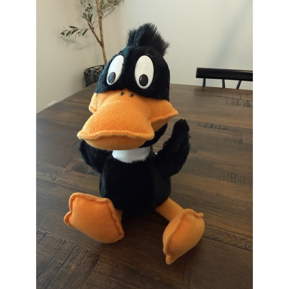 Daffy Duck Plush Stuffed Animal 1993 Warner Bros 13" Black Special Effects 24k